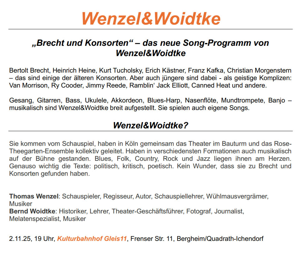 2025 10 Wenzel und Woidtke Brecht und Konsorten Gleis11